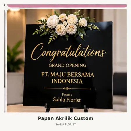 Papan Bunga Akrilik Deli Serdang